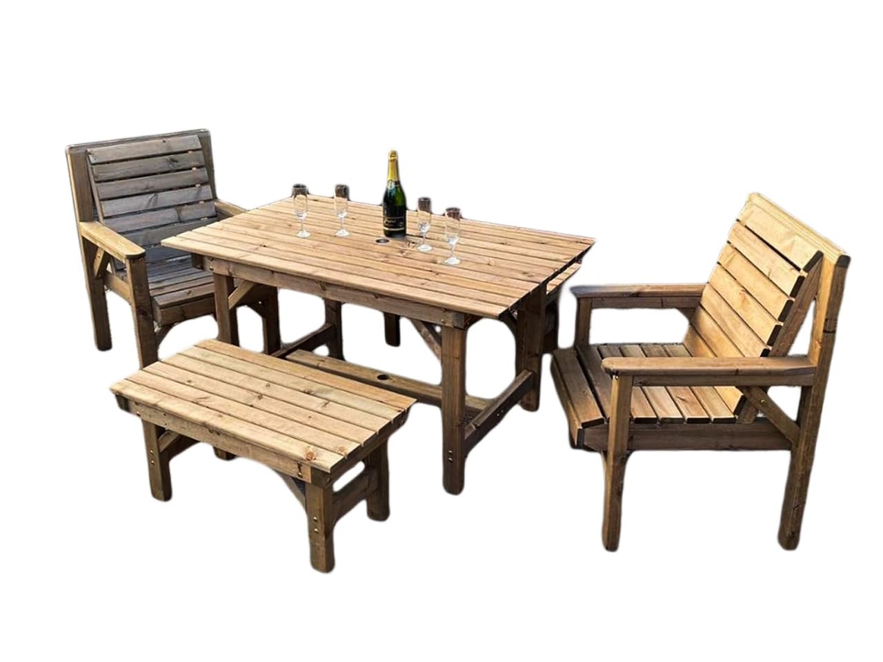 Durable Wooden Garden Furniture Set - Image 2