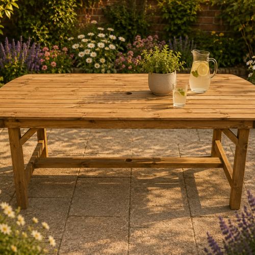 6FT Wooden Garden Table