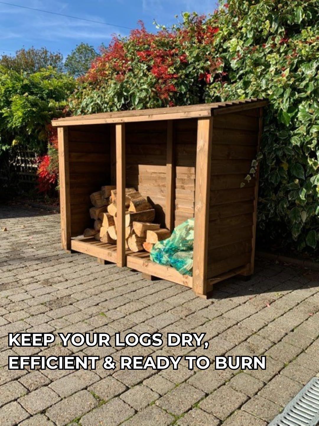 Heavy Duty Wooden Log Store - Image 3