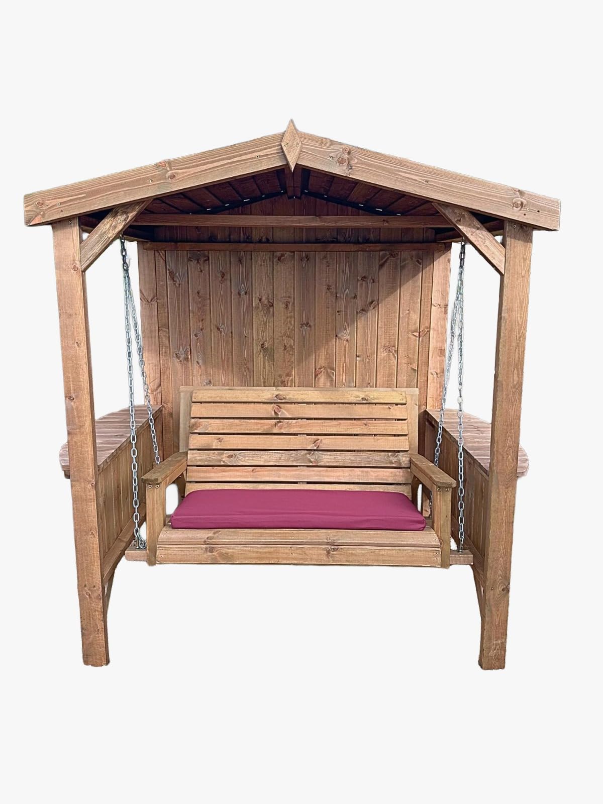 STAFFORDSHIRE OUTDOOR FURNITURE LTD Wooden Garden Swing Seat with Frame - Image 2
