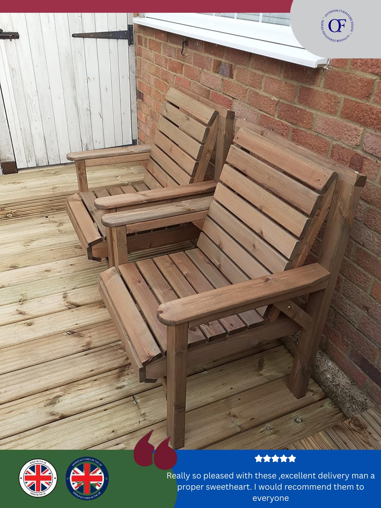 Wooden Garden Chair - Image 5