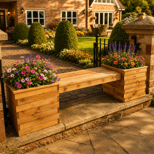 STAFFORDSHIRE OUTDOOR FURNITURE LTD Wooden Planter Bench