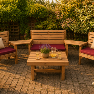 Wooden Patio Garden Complete Set