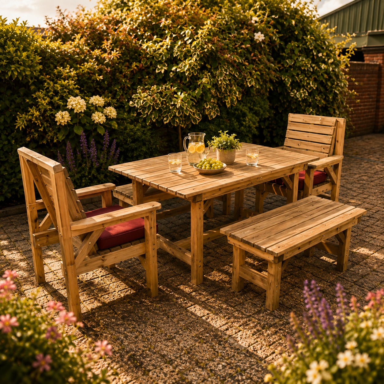 Durable Wooden Garden Furniture Set